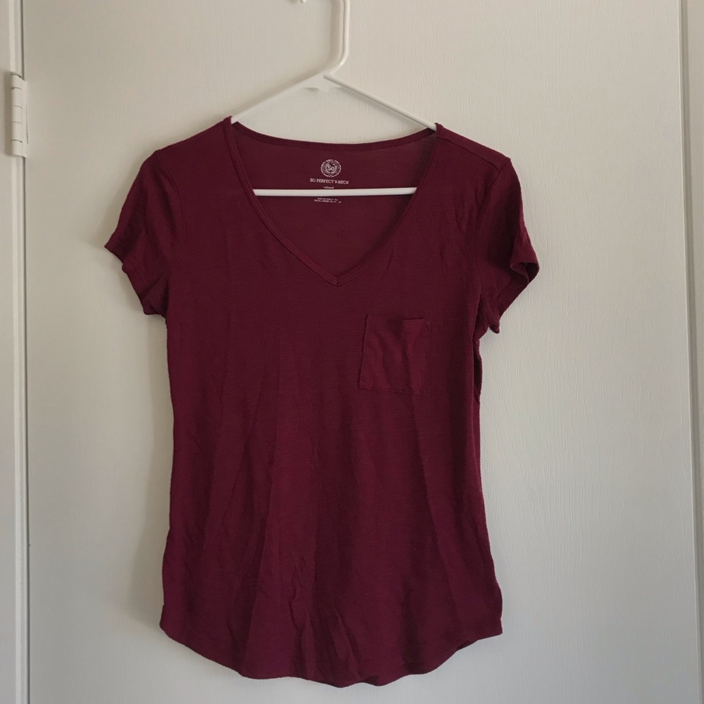 Maroon colored V-Neck